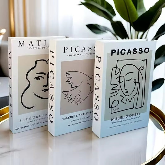 Matisse Fake Books For Decoration Storage Box Abstract Coffee Table Books Luxury Bedroom Decorative Book Bauhaus Boho Home Decor